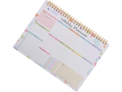 Cuaderno Semanal B5 Con Espiral, Planificador Sin Fecha, De Tareas Y Diario De Alimentación