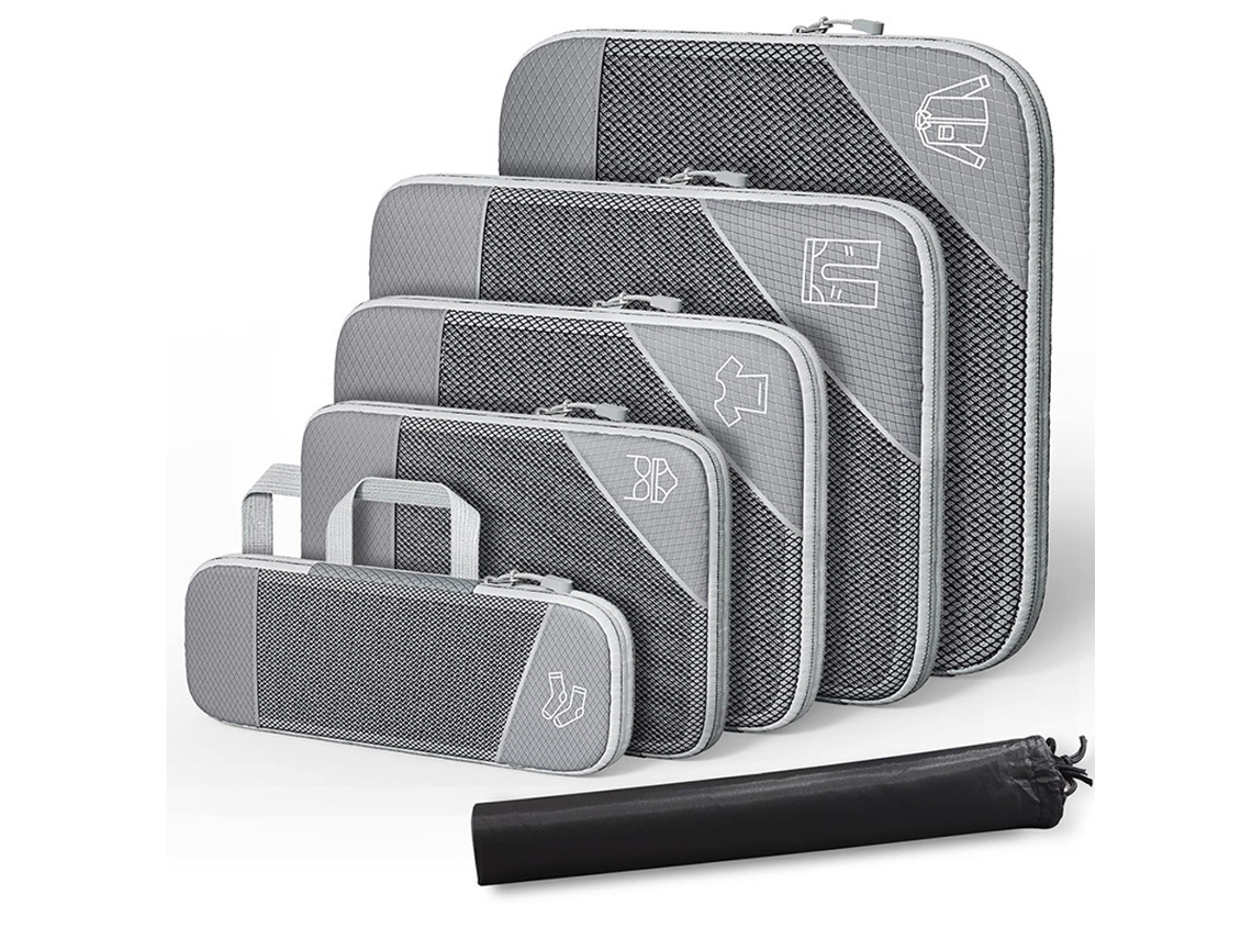 Caja de Almacenaje Plegables Nailon Viaje RNEMITERY Nylon Gris (35x45x6cm)