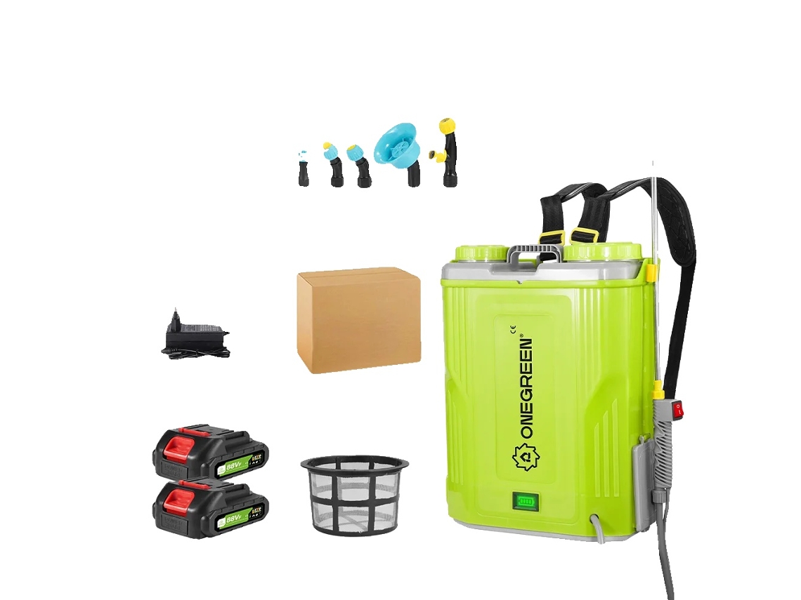 Pulverizador eléctrico, capacidad de 20 litros, presión de 80 PSI, paquete de baterías de 2 x 88VF.