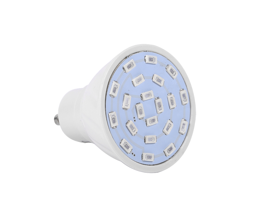Lámpara LED para plantas GU10 5733SMD 3W 220V, ideal para cultivo interior e hidropónico.