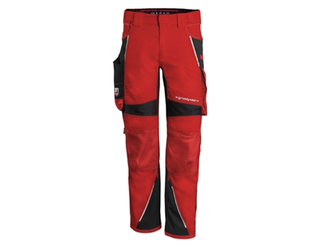 Pantalones de Trabajo QUALITEX WORKWEAR Iron Tejido Mixto (Rojo y Negro - Tam: 30)