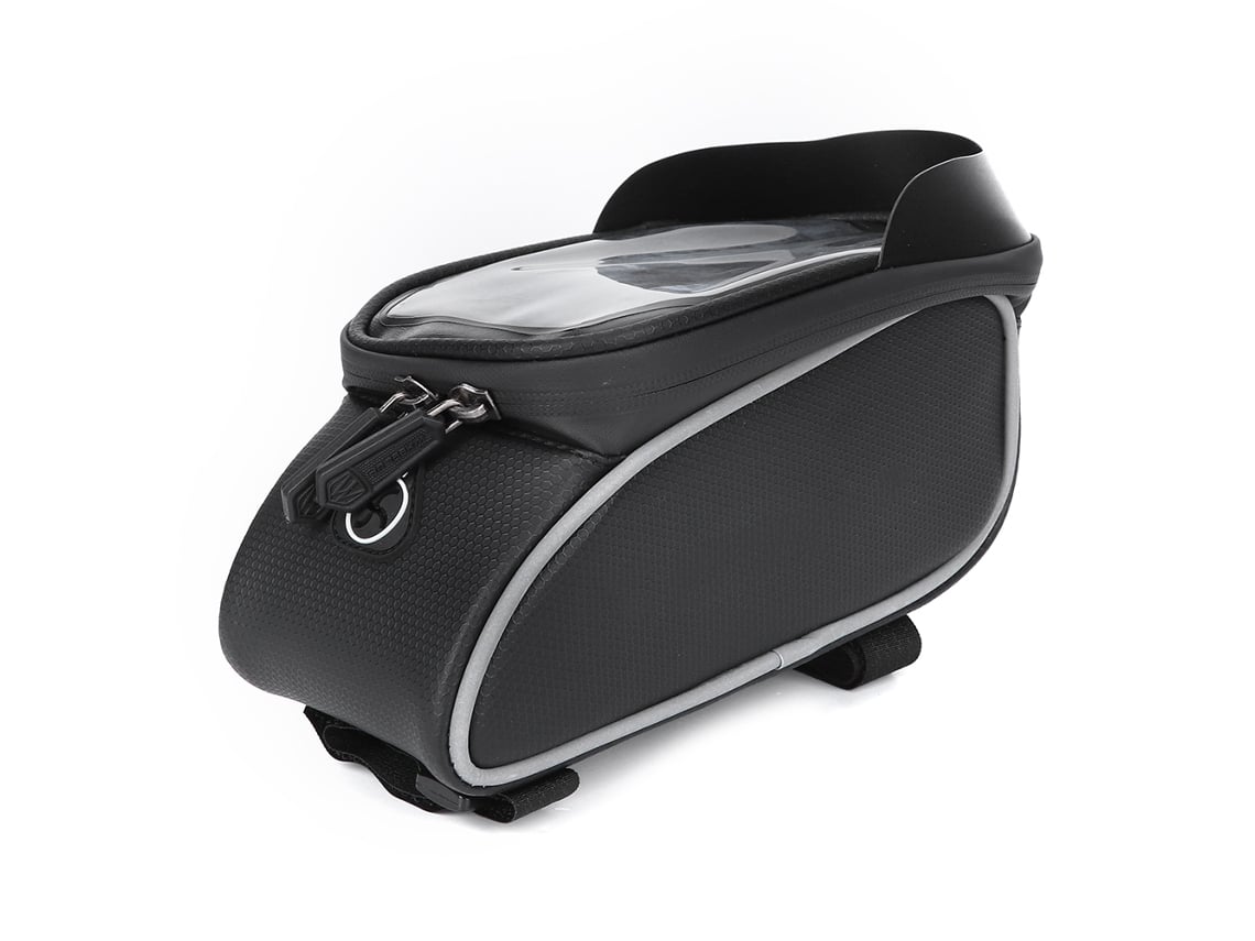 Bolsa Para Bicicleta Nylon Preta À Prova De Água Com Tela Tática Equipamento Ciclismo
