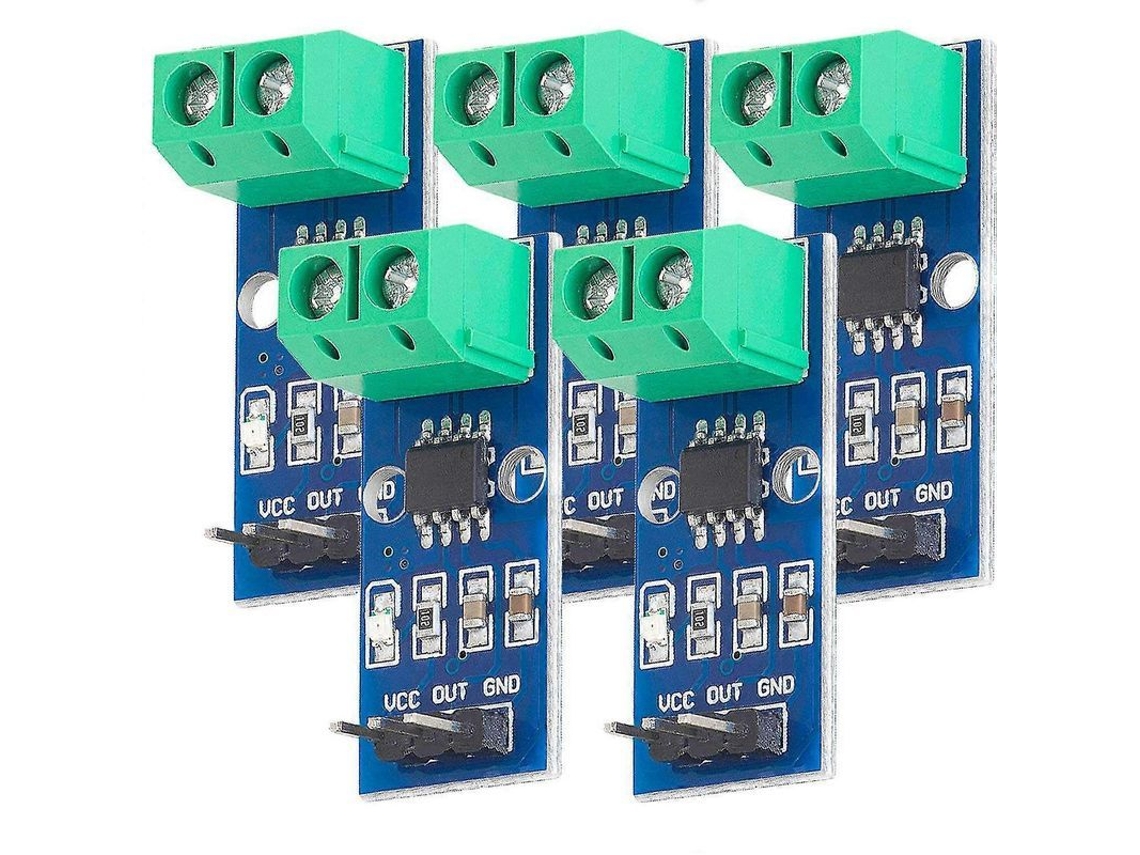 Sensor De Corriente Acs712 De 5 Módulos Y 20 A, Compatible Con Bascom, Rango De Medición De -20 A A +20 A.