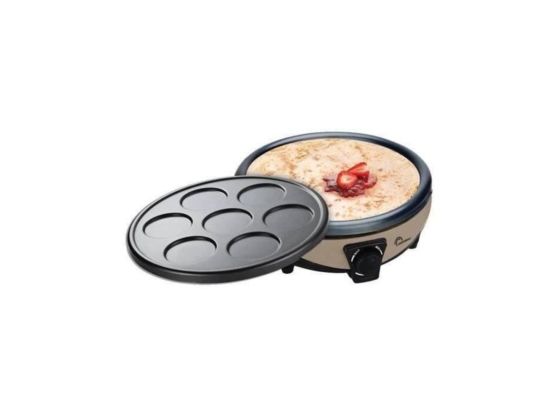 Crepera Little Balance Nuez Moscada 1000w Placa de 30 cm con 7 ranuras Revestimiento antiadherente