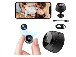 Mini cámara espía inalámbrica 1080p Full HD con audio y video, monitor de bebé oculto secreto negro Yizhood