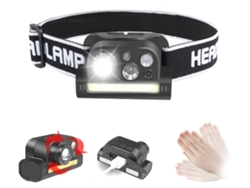 Linterna Cabeza Magnetica Zoom Sensor Led Correr Negro