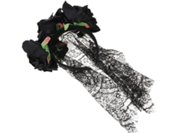 Nuobesty Tiara De Renda Rosa Coroa De Flores Acessório De Cabelo Para O Halloween