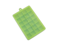 Bandeja para cubitos de hielo de silicona apta para alimentos (verde) con tapa
