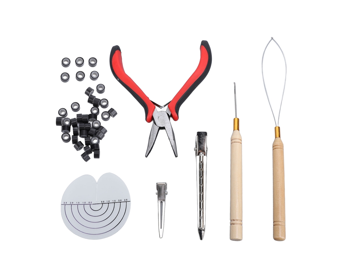 Kit de herramientas para extensiones de cabello 2026 con microanillos y accesorios esenciales