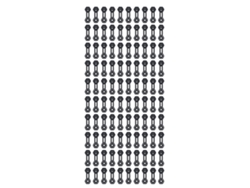 Clips de plástico para jardín, color negro, 100 unidades