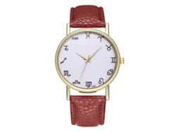Reloj De Pulsera Analógico De Cuarzo Unisex De Cuero, Ideal Para Deportes Y Uso Diario - Color Café