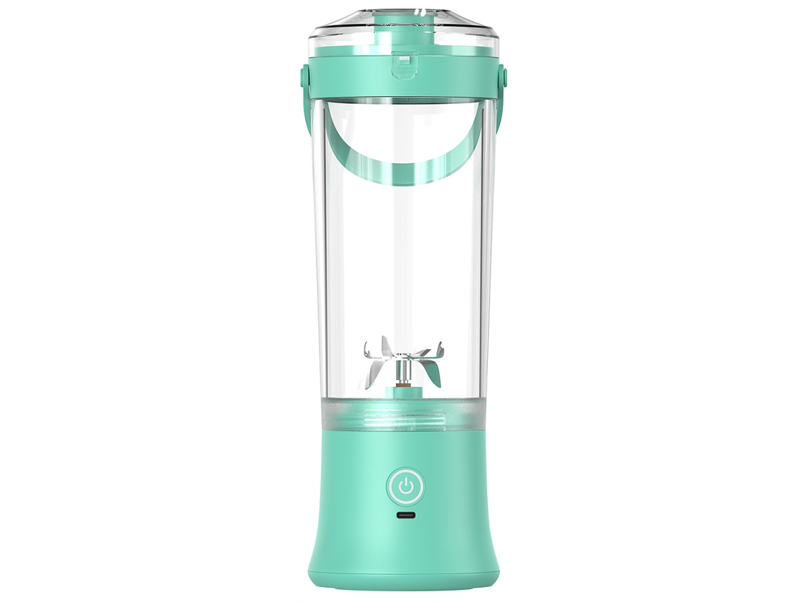 Licuadora portátil recargable Digitallab, fabricada con materiales saludables, 500 ml (azul menta)