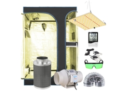 Armario de cultivo interior, luces LED regulables, sistema de ventilación completo, varios tamaños, 90 x 60 x 135 cm, kits OEM 2 en 1
