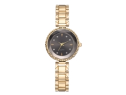 Reloj De Pulsera De Cuarzo Informal Para Mujer Con Diamantes De Imitación En Aleación (negro)