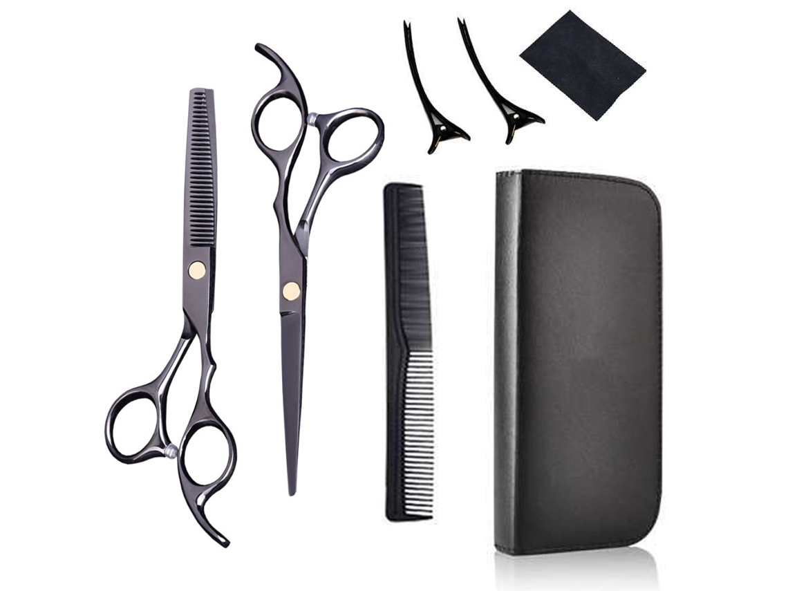 Kit de tijeras para cortar el cabello, tijeras profesionales para el cabello, tijeras para adelgazar, peine para el cabello JEDBESETZT