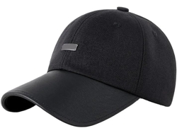 Gorra De Béisbol Para Hombre De Lino Sintético Y Cuero Pu, Sombrero Informal Para El Sol Para Papá, 55-60 Cm
