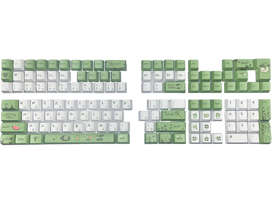 Juego De Teclas Oem En Idioma Árabe Para Teclados De 75, 98, 104 Y 108 Pulgadas Con Impresión