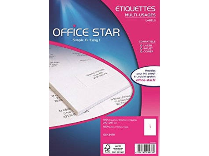 Etiquetas Autoadhesivas OFFICE STAR OS43478
