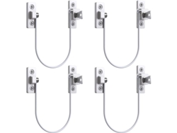 Restrictor De Ventana Y Puerta Con Llave Cable Limitador Seguridad Latch 4pcs