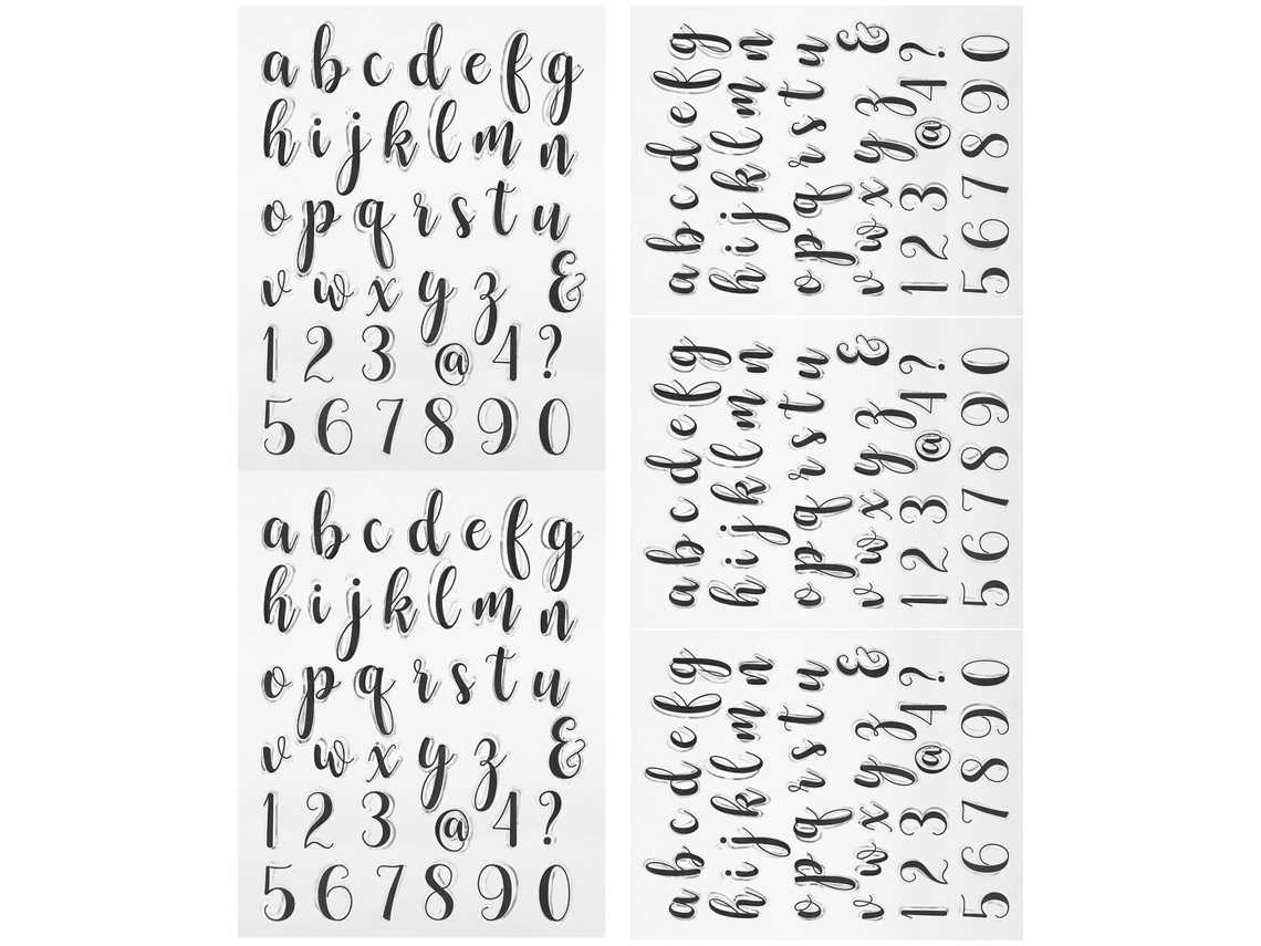 5pcs Sellos Transparentes Alfabeto Minúsculas 39 Caracteres Para Diarios Scrapbooking Diy Herramientas T1768