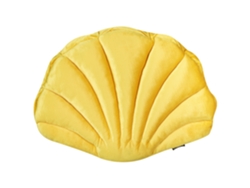 Cojín decorativo BELIANI Consolida de Terciopelo Amarillo 47x35x6