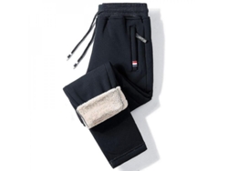 Pantalones De Invierno Cálidos Para Hombre Con Forro Polar De Lana De Oveja, Pantalones Térmicos Informales Gruesos, Marca Wks.
