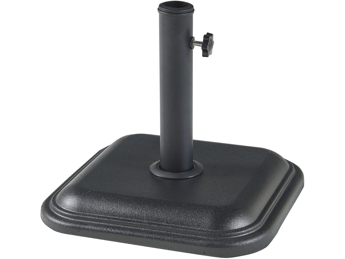 Soporte de sombrilla Biccari 35x35x4,5 cm hormigón - Negro CASA.PRO