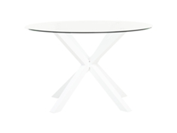 Mesa de jardín Maletto de aluminio blanco BELIANI 120x120x75