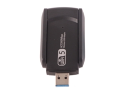 Adaptador Wifi Usb 3.0 Doble Antena Tarjeta De Red Inalámbrica 1300mbps Con Disco