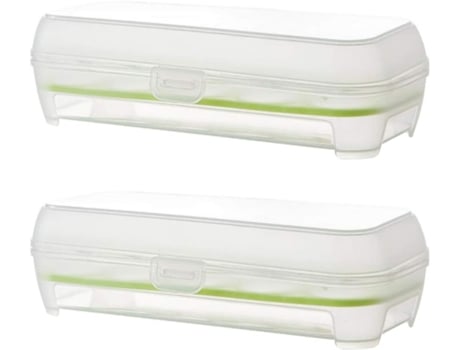 2 bandejas de plástico para huevos para frigorífico bandeja para huevos diabólica (soporte para huevos para 12 tazas) verde ZMDECQNA