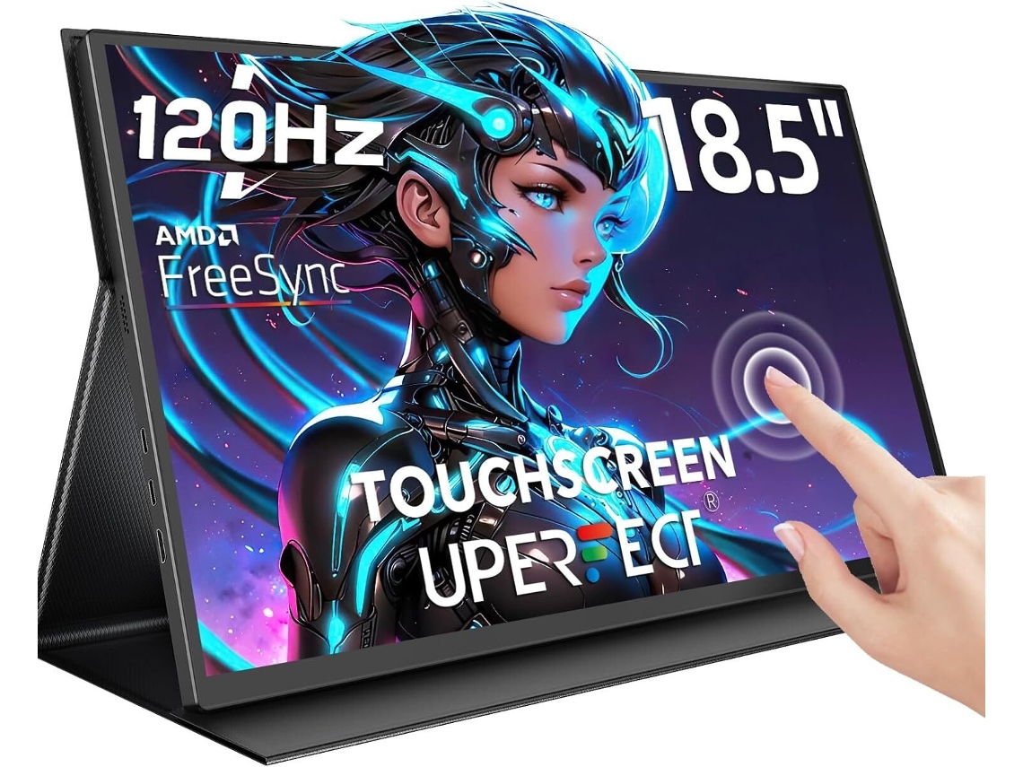 Monitor portátil con pantalla táctil Uperfect de 18,5 pulgadas y 120 Hz