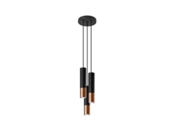 Sollux Sl.0949 Lámpara Colgante Loopez 3p Negro Cobre
