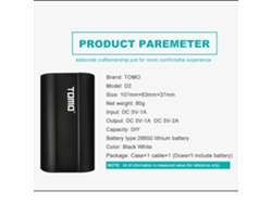 Cargador De Baterías Li-ion 26650 Tomo D2 Con Banco De Energía, 2 Entradas, Salida 2a Y Pantalla Lcd Para Teléfonos Móviles