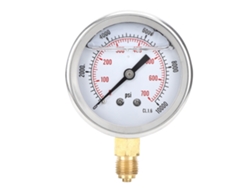 Manómetro Radial De 700 Bar, Rosca 1/4 Bsp, De Acero Inoxidable, Para Mediciones Residenciales E Industriales.