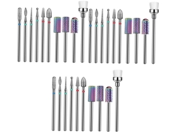 30 Pièces Conjunto De Forys A Ongles Outils En Acrylique Tête Perceuse Manucure D'art D'ongle