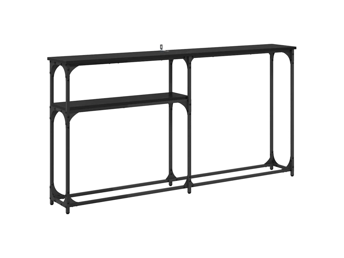 Maison Exclusive - Mesaconsola Roble Negro 146 X 22.5 X 75 Cm Madera De Ingeniería