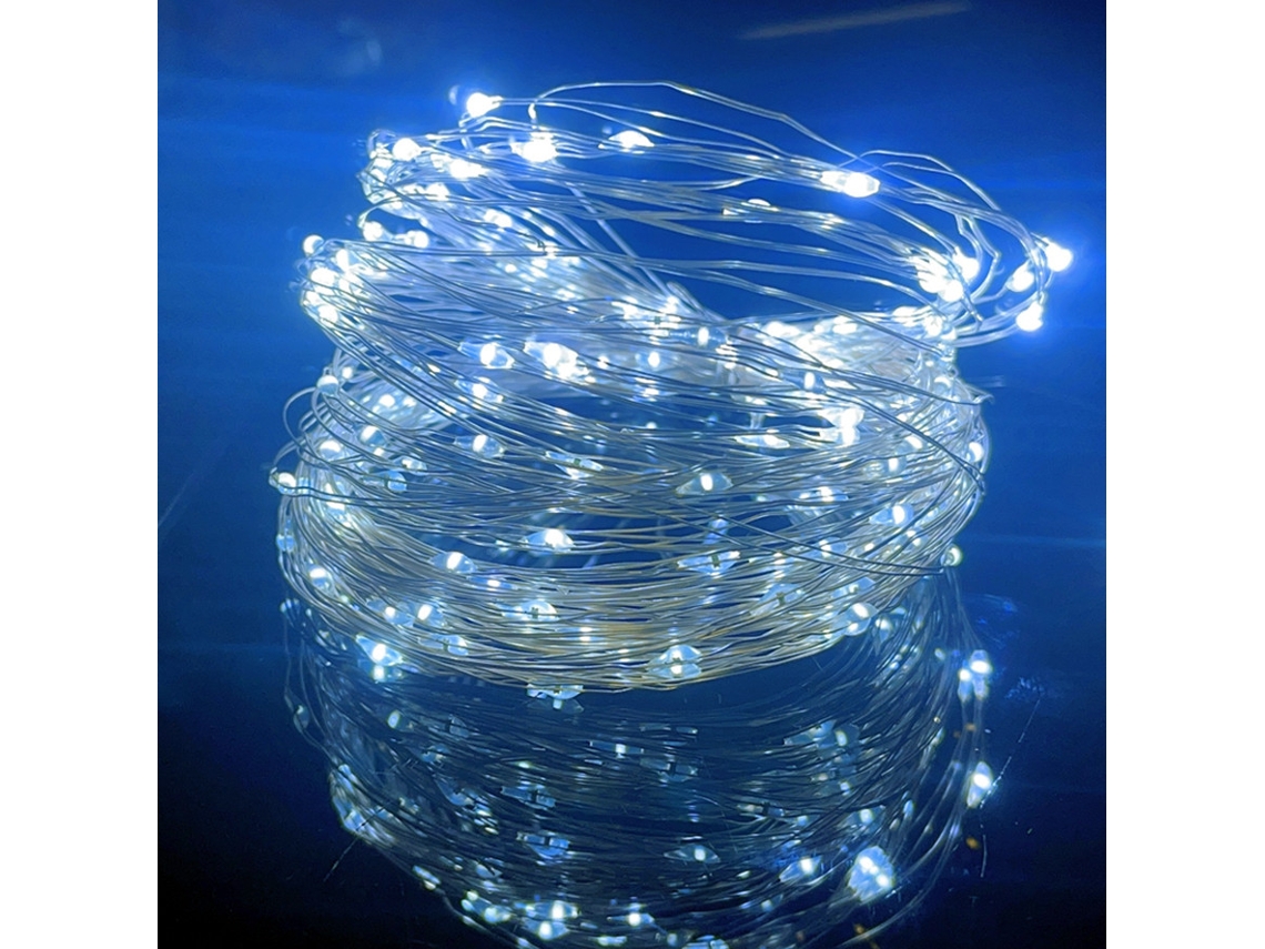 (blanco 2m X 20 Piezas) Cadena De Luces Led A Batería Para Decoraciones Navideñas Y De Fiesta