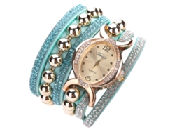 Reloj De Pulsera Meibo Para Mujer De Aleación Con Correa De Pu, Esfera Redonda Y Movimiento De Cuarzo Analógico (blanco Crema).