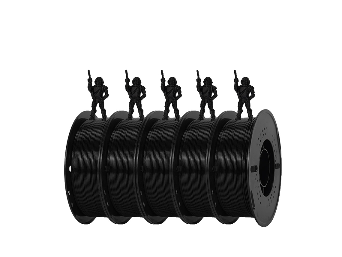Filamento de impresión 3D de alta resistencia y baja contracción, 5 rollos HS PETG BK OEM