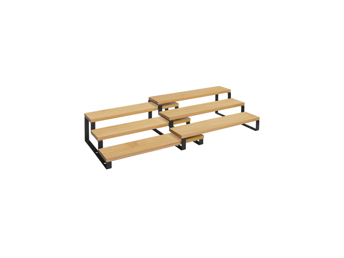 Estante para especias Rootz - Organizador de especias - Material de bambú - Estantes extensibles - 32 cm x 24,5 cm x 11,2 cm