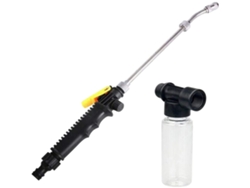 Hidrolimpiadora 2 En 1 De Alta Presión Con Boquilla Ajustable Y Botella De Espuma Para Lavar Coches Y Jardines.