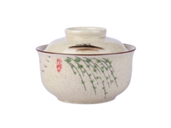 Taza japonesa para ramen de 6.5 pulgadas con tapa de cerámica, utensilio de cocina de mesa Mdug (estilo 2)