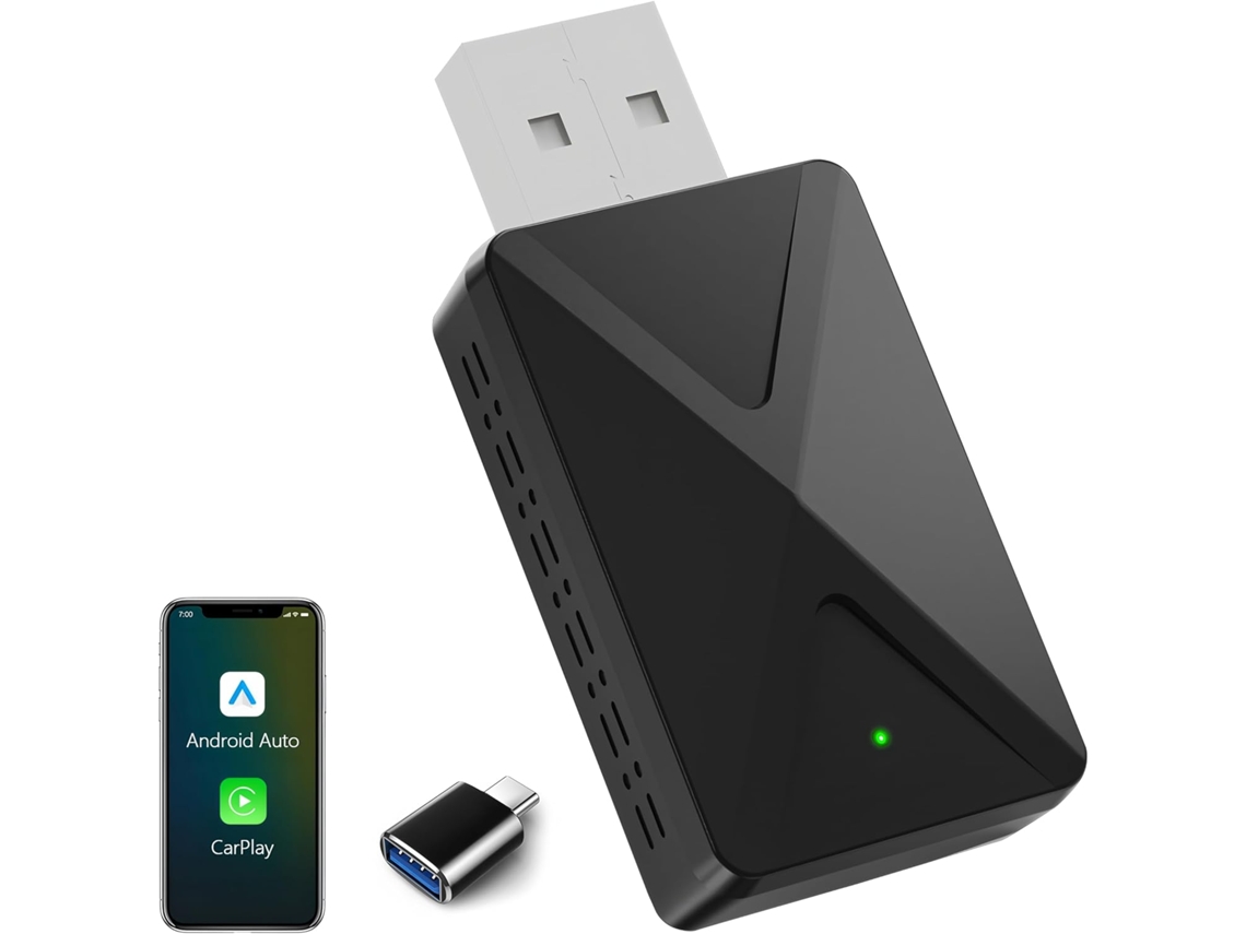 Adaptador Inalámbrico Carplay Para Iphone Y Android Auto, Plug Play, Compatible Con Ios 10+/android 11+. Czhhmart