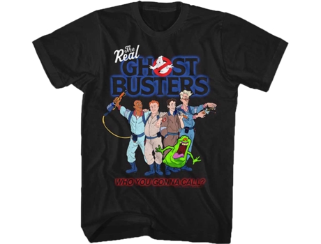 Camisetas Unisex DEEPSTONE Who You Gonna Call Real Ghostbusters Negro (M)