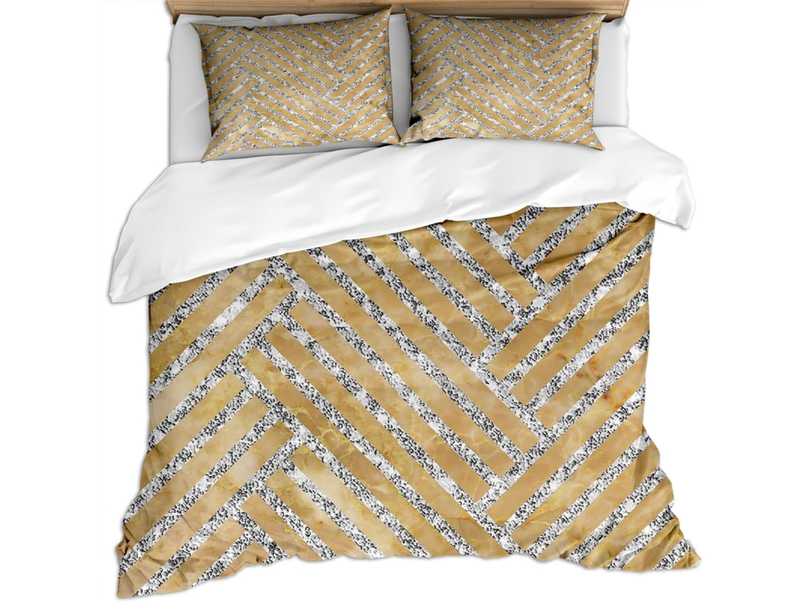 Funda Nórdica Juego Ropa Cama Estampado Funda Microfibra Piezas Almohada 140x200cm 140 X 200 Cm 65