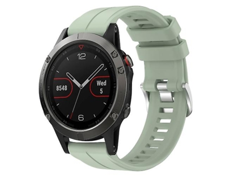 Correa De Reloj Inteligente Para Garmin Fenix 5 22 Mm Correa De Reloj De Silicona De Color Sólido Verde Claro VENISYMLIS