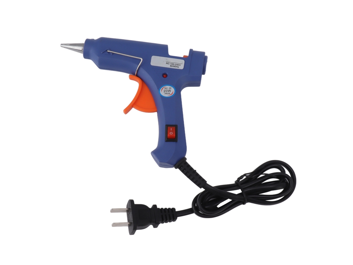 Pistola de pegamento caliente portátil de 20 W para manualidades y reparaciones