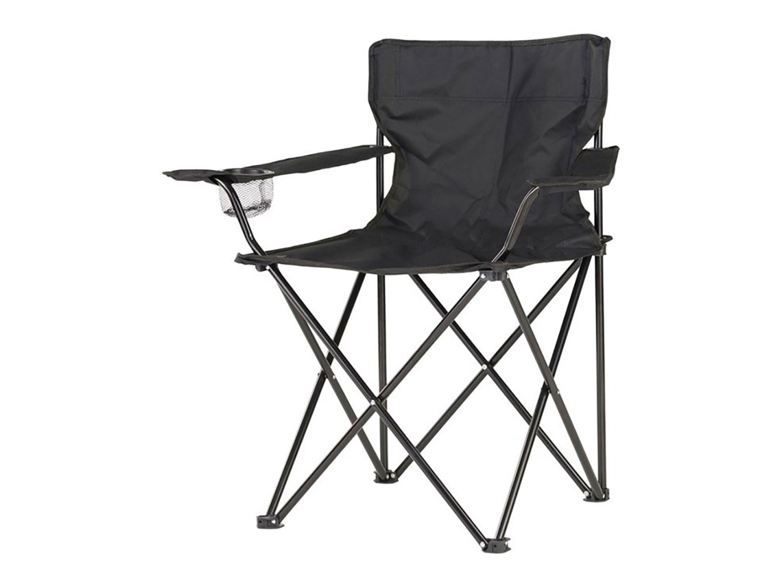 Silla Plegable de Camping 80X83,5X51Cm Color Negro
