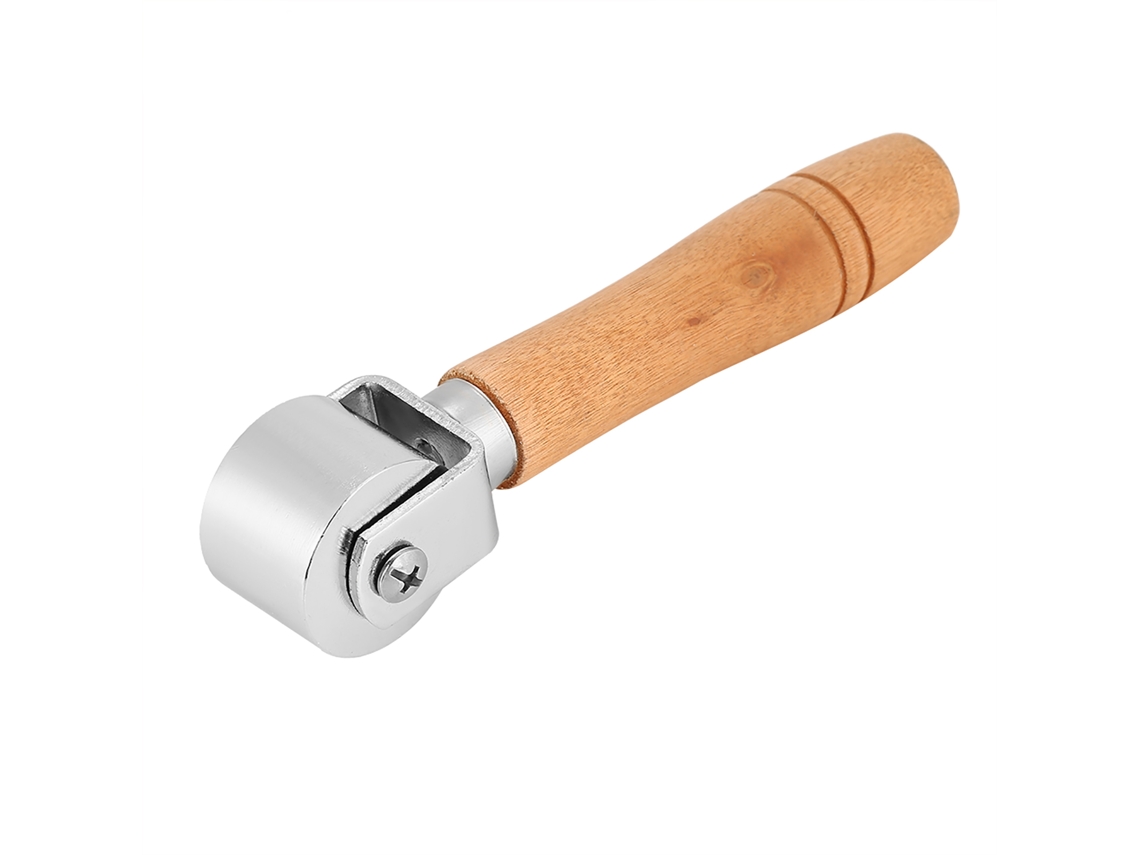 Rodillo de cuero, acero al carbono y madera