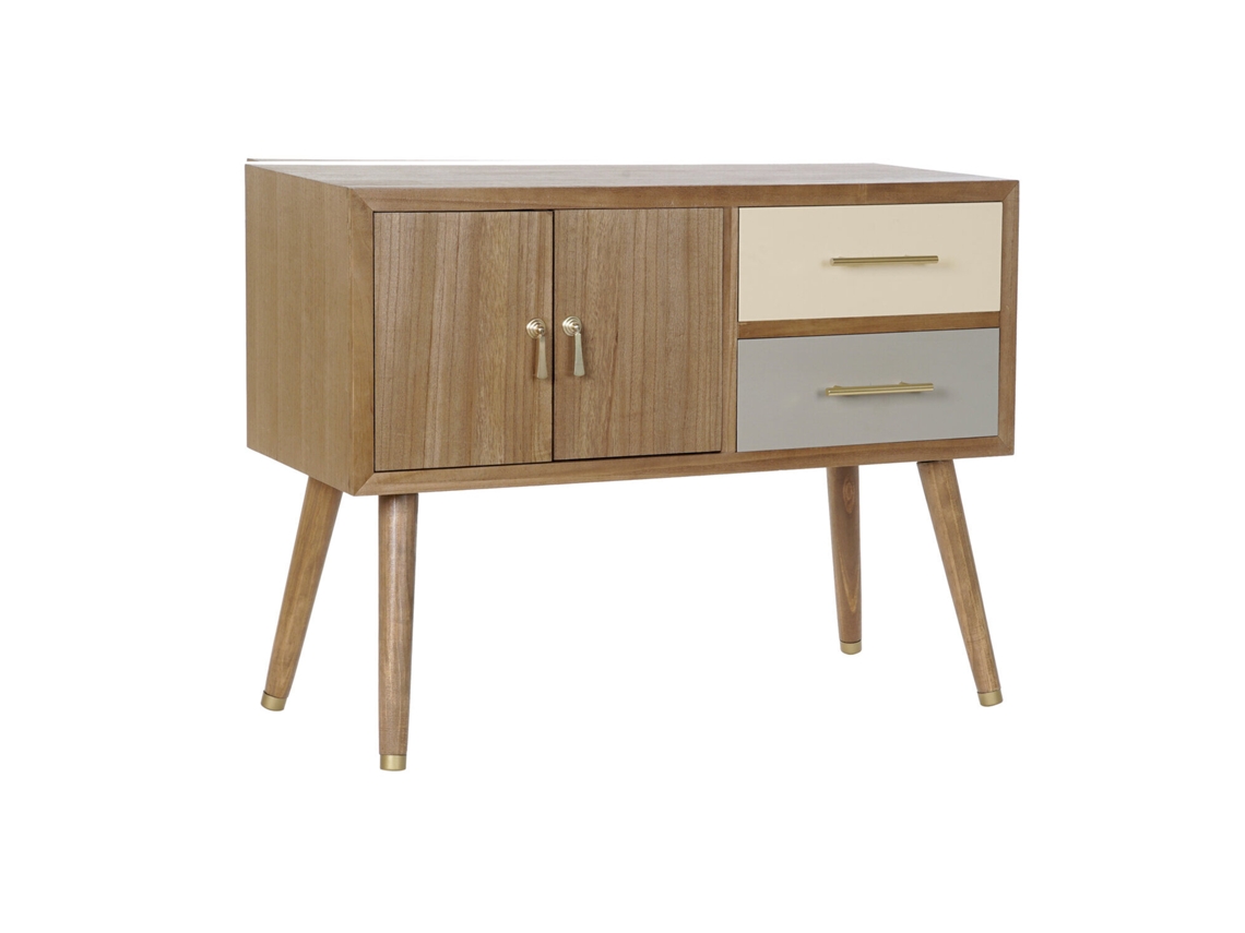 Mueble Tv Paulownia Metal Gris 90x34x66,5cm